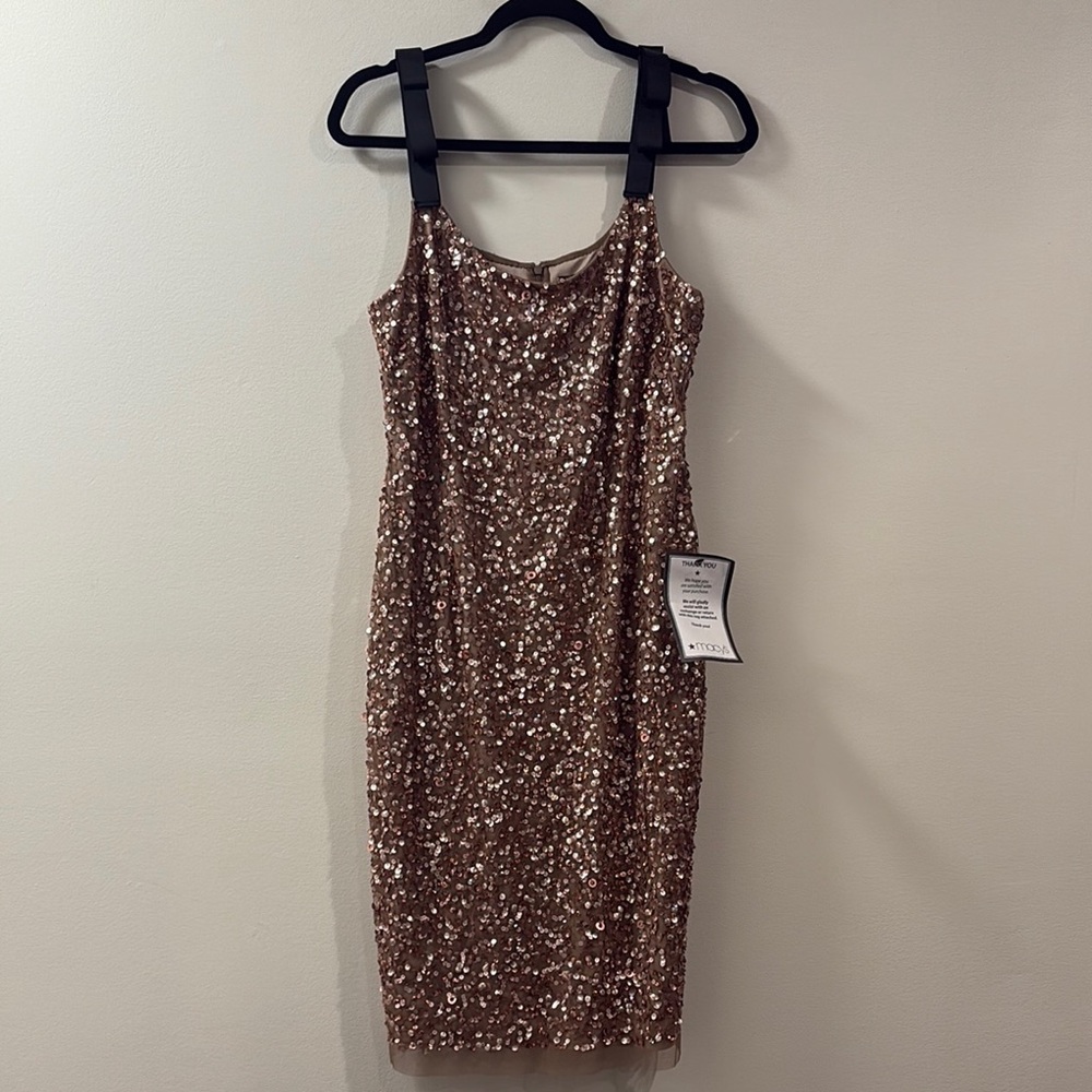 Adrianna Papell | Rose Gold Sequin‎ Sheath Dress